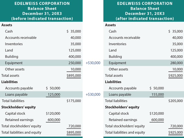 Edelweiss Corporation Balance Sheet Example