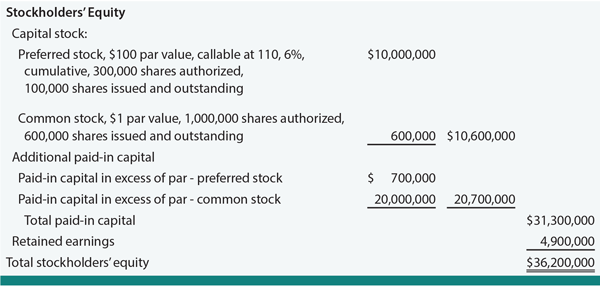 Muller Corporation Stockholders' Equity