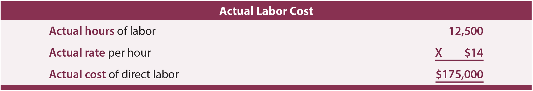 Actual Labor Cost